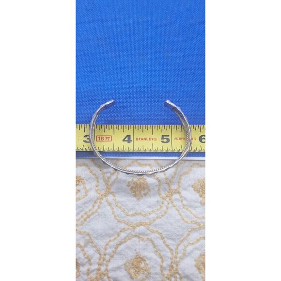Native Navajo Dine Sterling Silver 925 Twist Cuff Bracelet- Vintage- Beautiful! - Picture 7 of 7